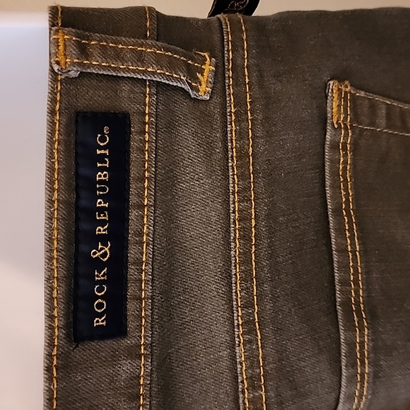 Rock & Republic Gold Wash Skinny Jeans Size 8 - Picture 8 of 14